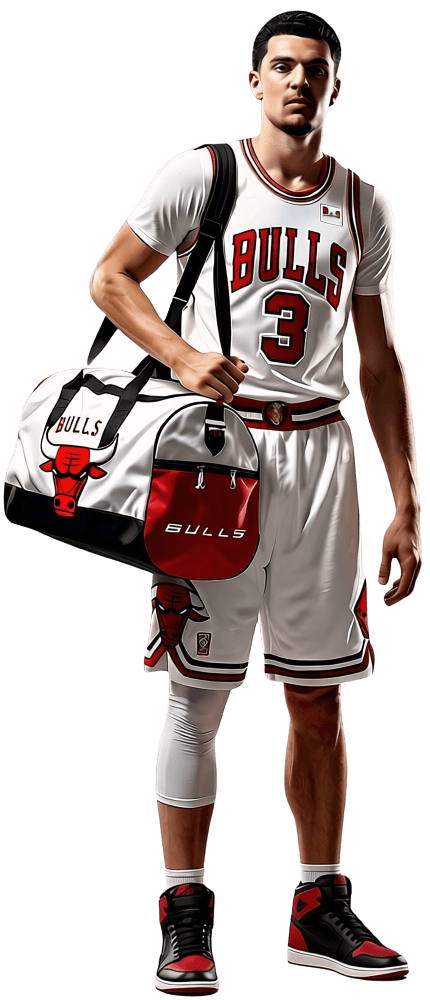 Basketball player wearing custom sportswear